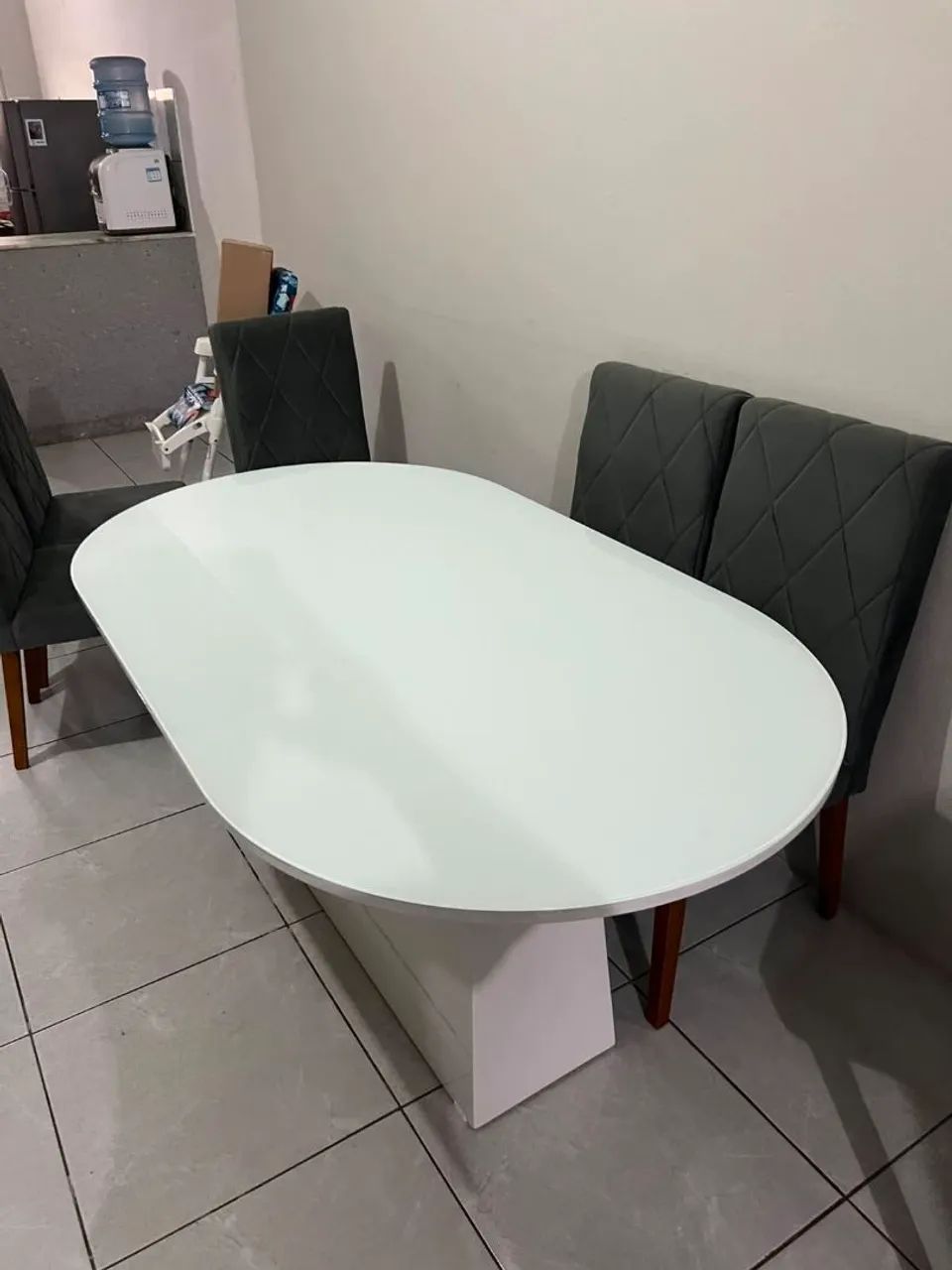 Mesa de Jantar Luxo com Vidro Laqueado 4mm  - Foto 2