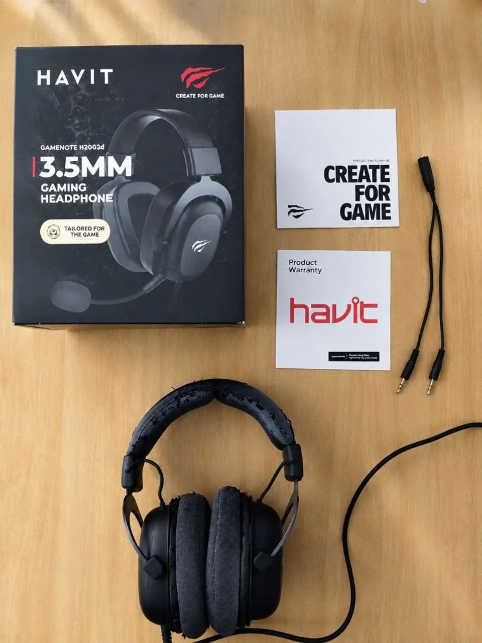 Headset Gamer Havit H2002D Usado Sem Microfone - Foto 2