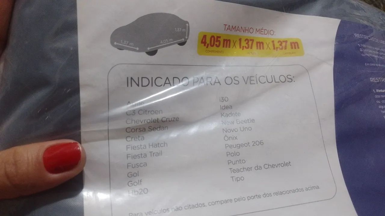 Capa pra carro tamanho M  - Foto 2