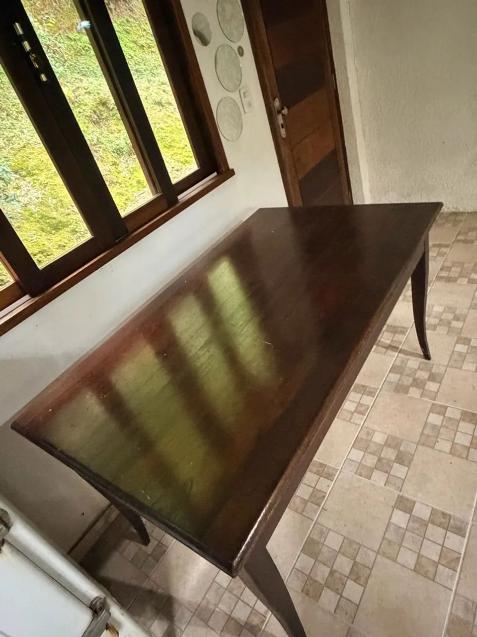 Mesa de madeira nobre antiga  - Foto 2