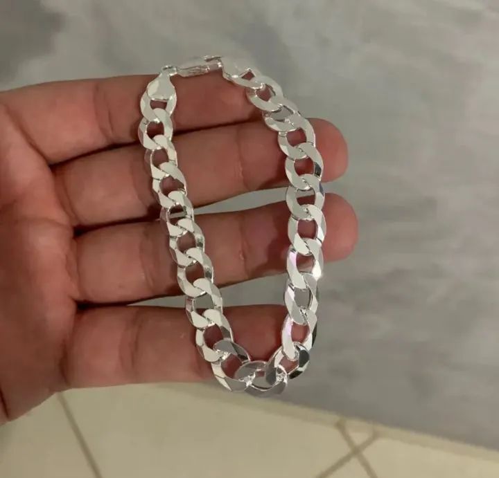 Pulseira 10mm prata 925 Garantia eterna  - Foto 2