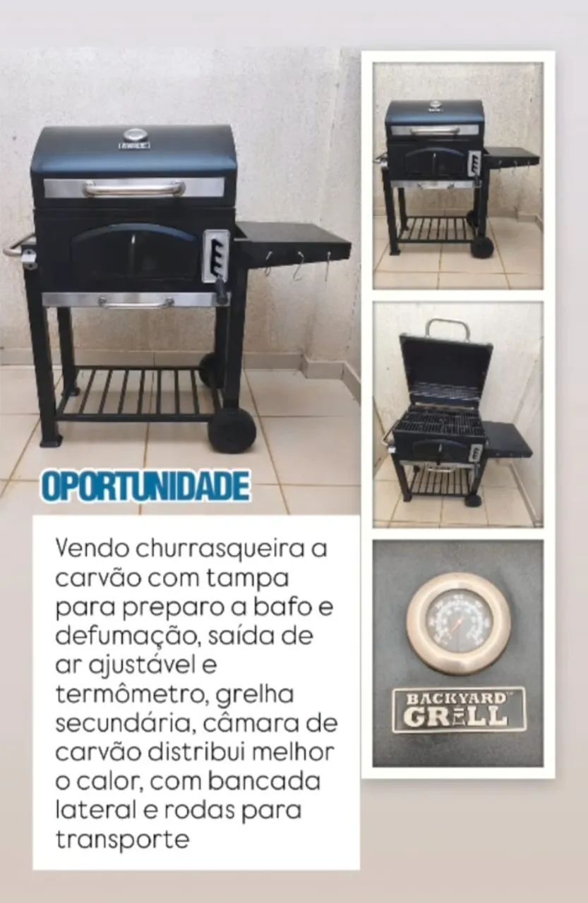 Churrasqueira à bafo com termostato (Carvão) - Foto 4
