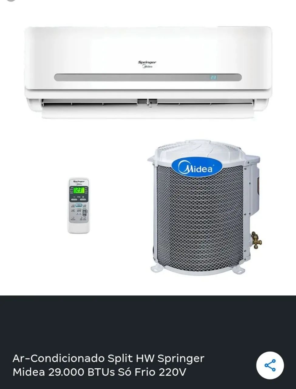 Controle Ar-Condicionado Split HW Springer Midea  - Foto 2