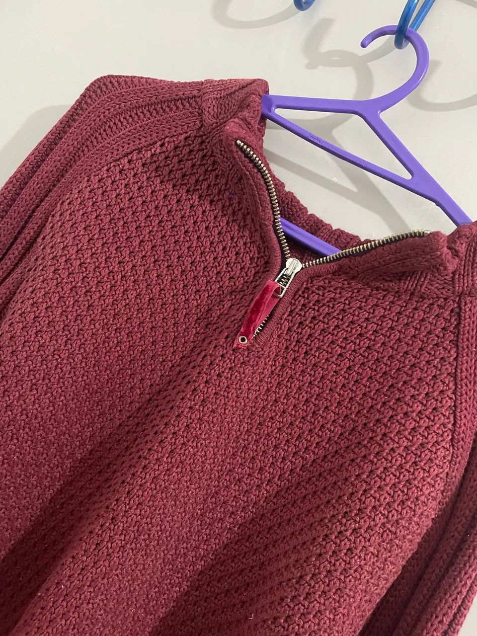 Blusa de crochê vinho - Foto 3