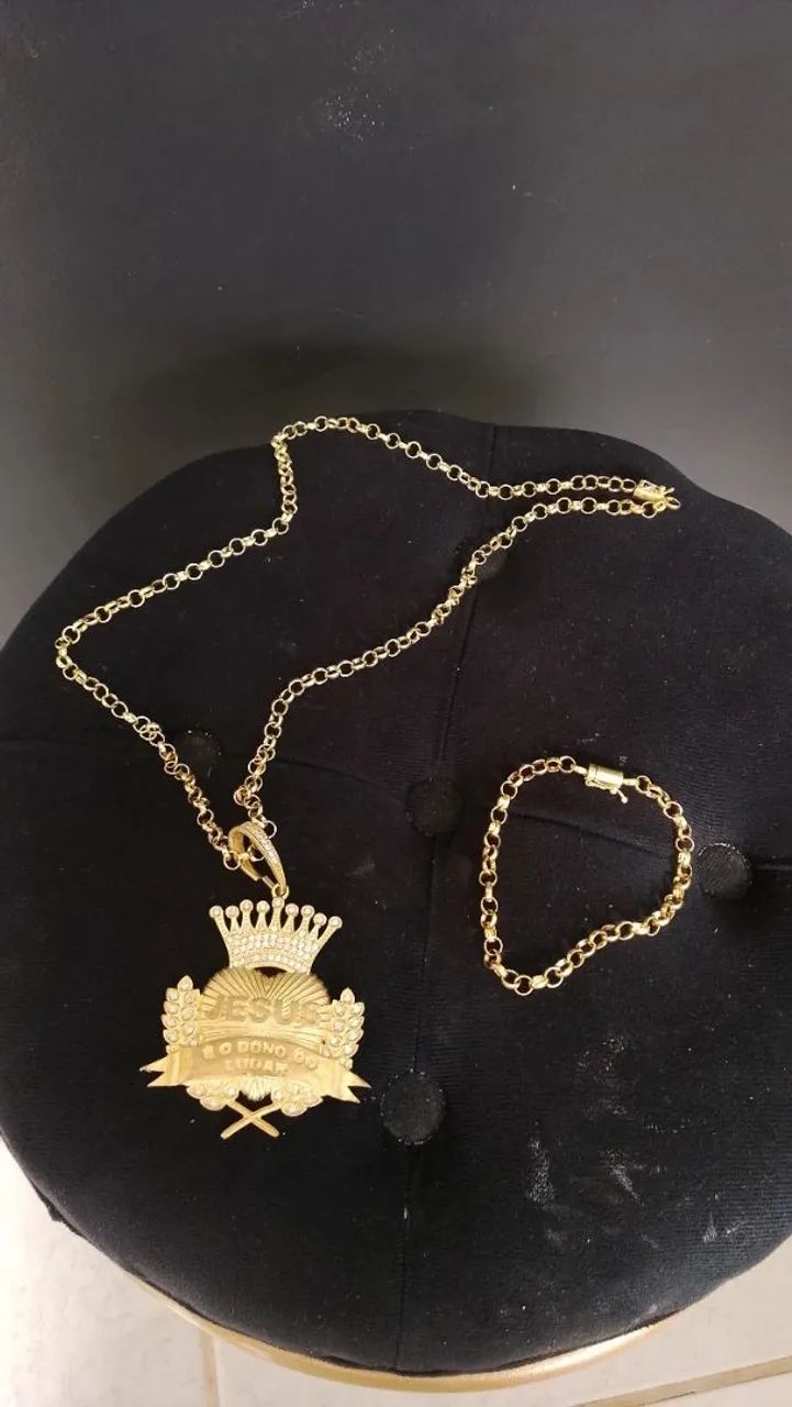 KIT RELÓGIO+CORRENTE MOEDA ANTIGA  - Foto 2