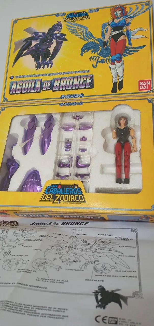 Marin de Águia vintage Bandai Diecast Cavaleiros Seiya detalhe