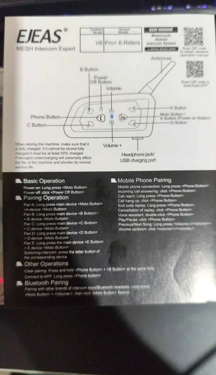 Intercomunicador EJEAS V6  - Foto 3