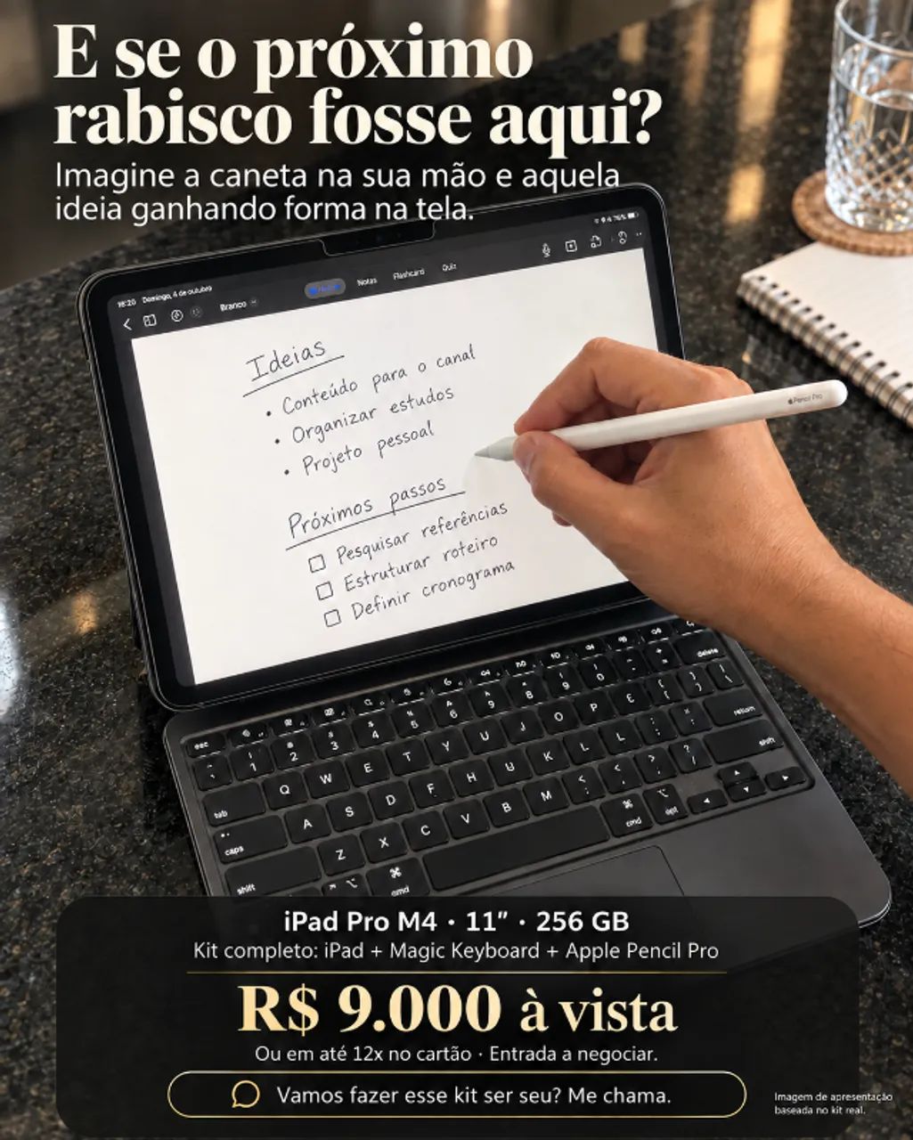 iPad 11 Pro M4 256GB + Magic Keyboard + Apple Pencil Pro - Foto 3