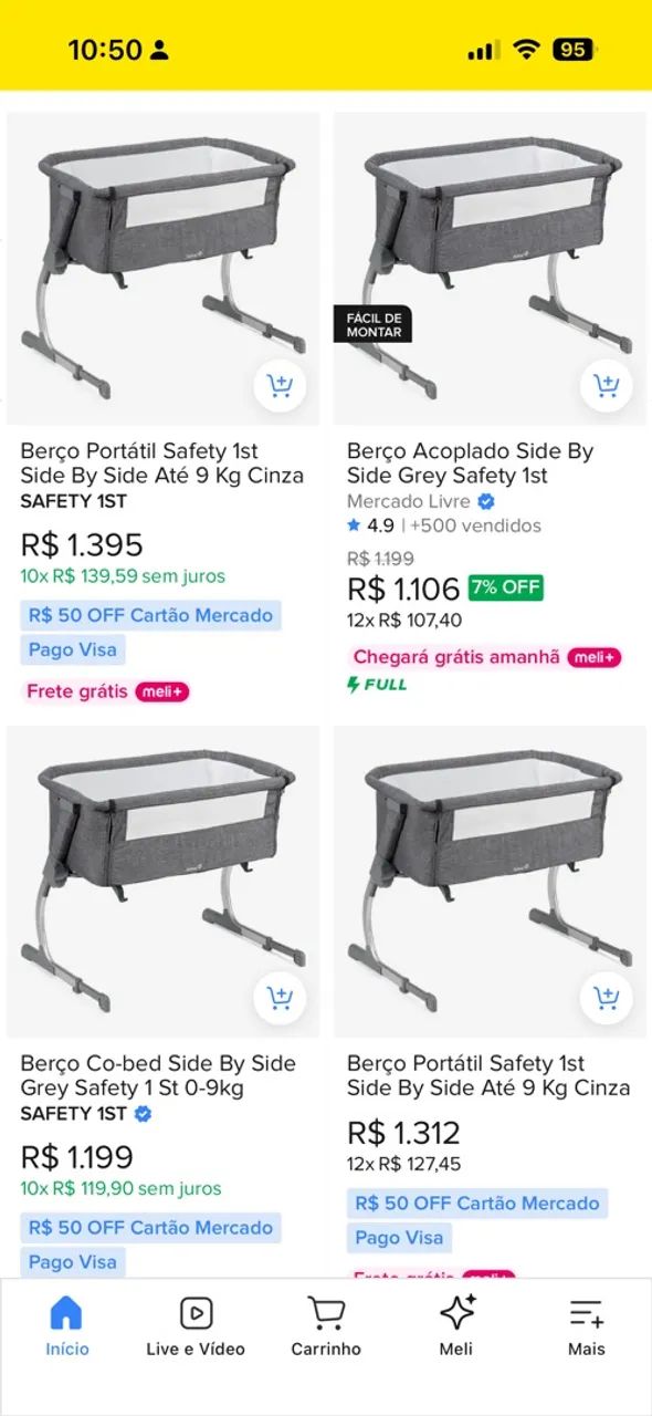 Berço Safety 1st, Side By Side, Cinza - Foto 3