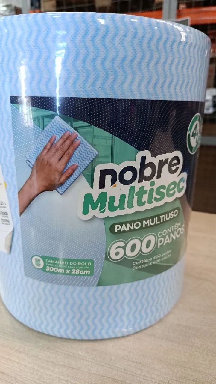 Pano Multiuso Sintético Nobre Multisec 600 panos azul Seca Limpa Absorvente Frete Grátis - Foto 2