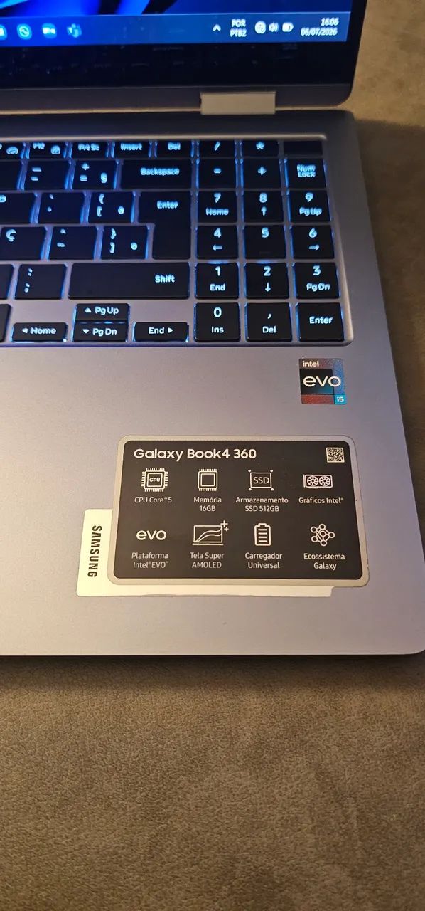 Galaxy book 4 360 16gb de ram 512gb armazenamento  - Foto 5