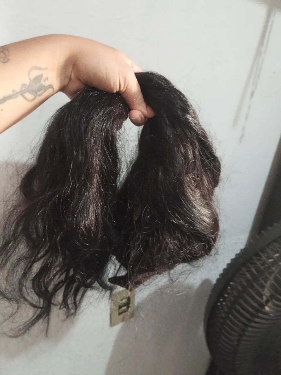Mega har cabelo humano  preto 55 cm 6 - Foto 2