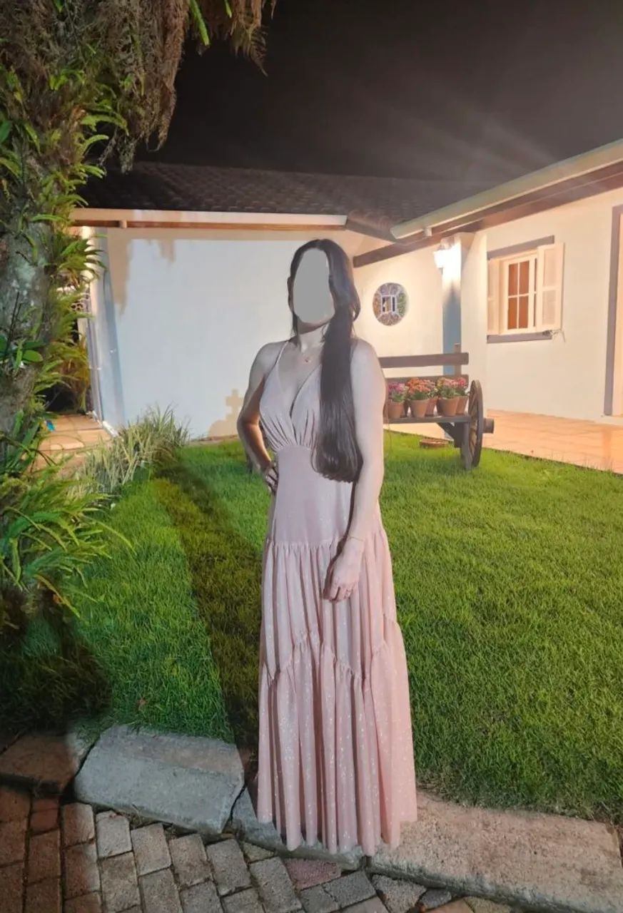 Vestido longo de festa Lurex - Foto 2