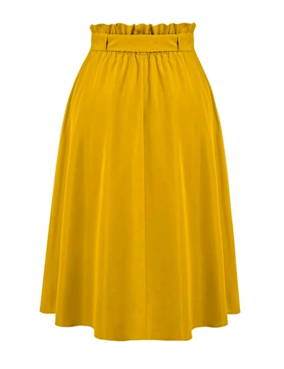 Saia midi amarelo mostarda - Foto 2