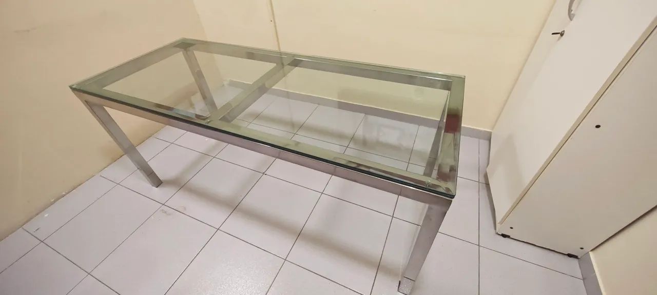 Mesa de inox com tampo de vidro 20mm - Foto 2