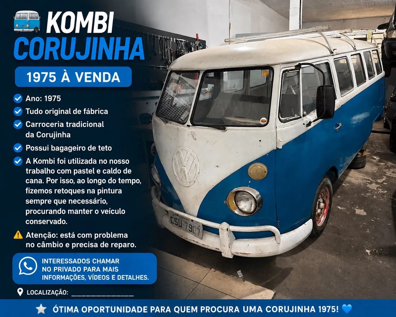 Volkswagen Kombi Furgão 1975