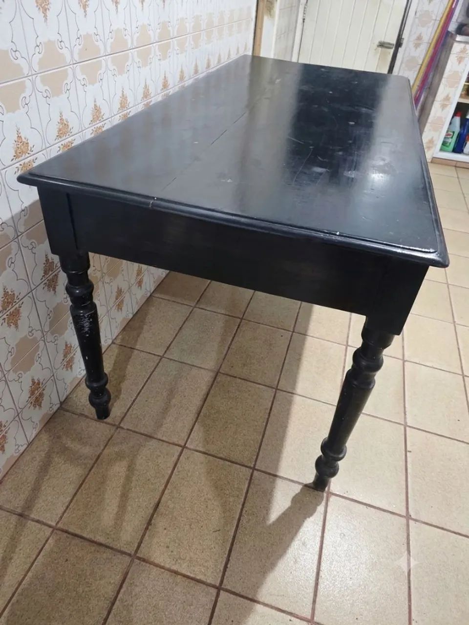 Mesa quadrada de madeira maciça - Foto 4