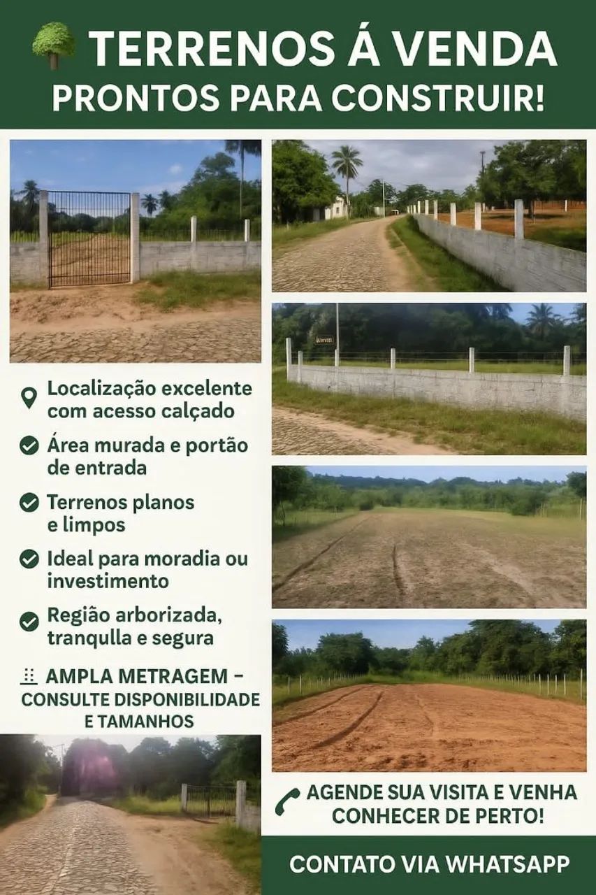 TERRENO PLANO E LIMPO  