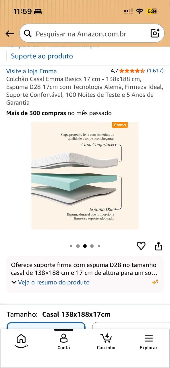 Colchão Emma casal 