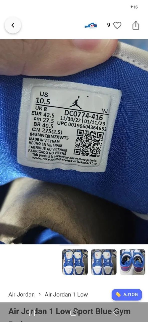 Air jordan high azul - Foto 3