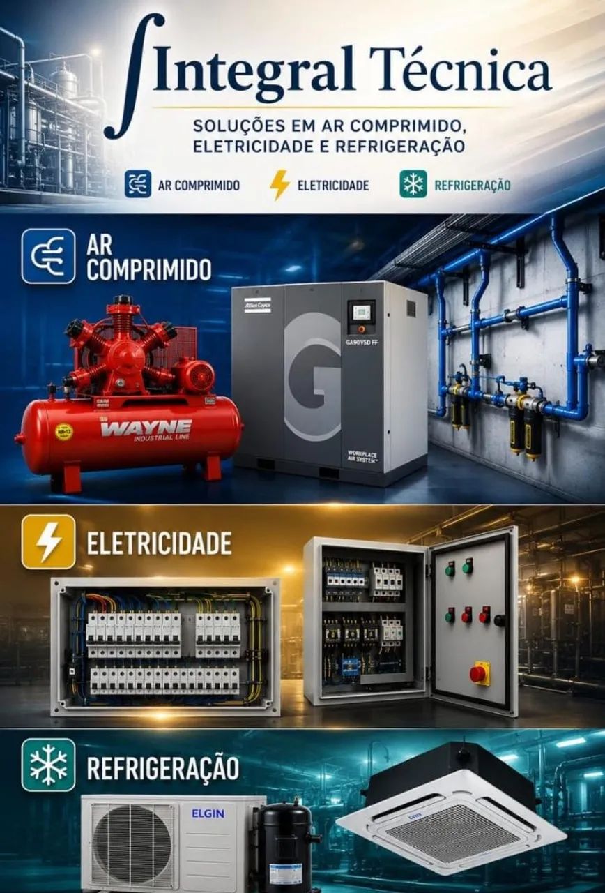 Manutenção em rede de Ar comprimido,Elétrica Predial e Industrial e Ar condicionado 