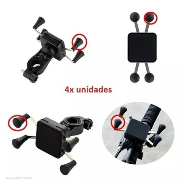 Borracha Para Suporte De moto garra Kit Com 4 borrachas + adesivo  - Foto 3