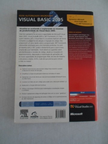 Vendo livro Guia Autorizado Microsoft Visual Basic 2005-Editora Campus - Foto 2