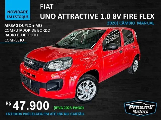 Fiat UNO ATTRACTIVE 1.0 Fire Flex 8V 5p Flex 4 portas, câmbio