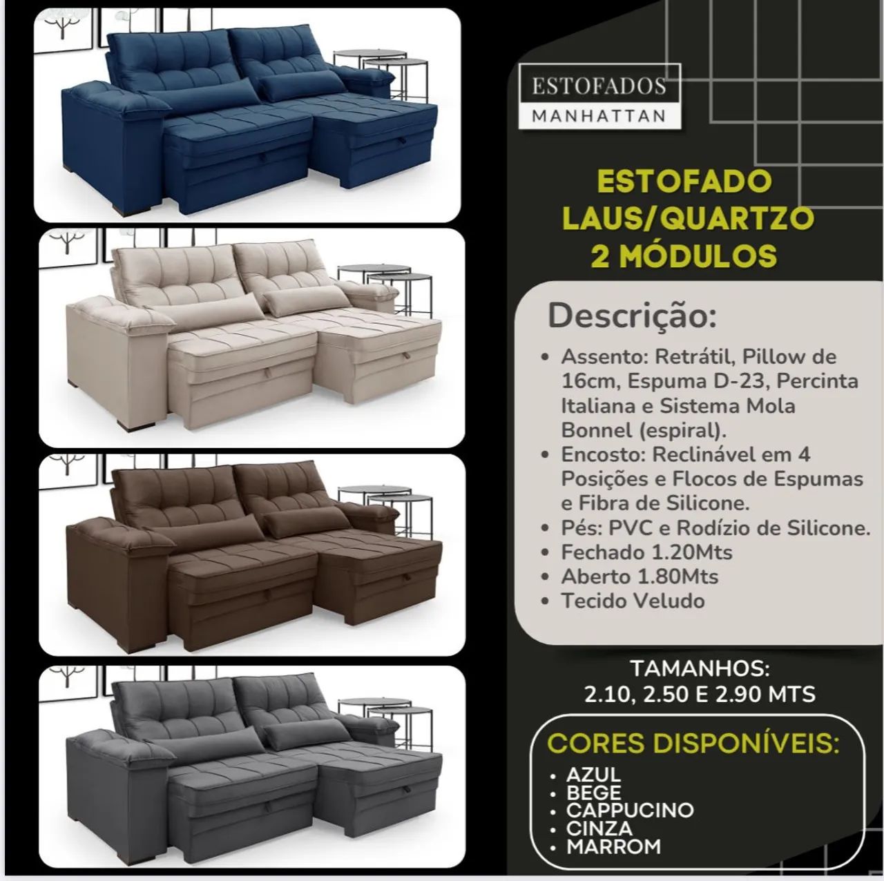 Sofá Laus 2,50
