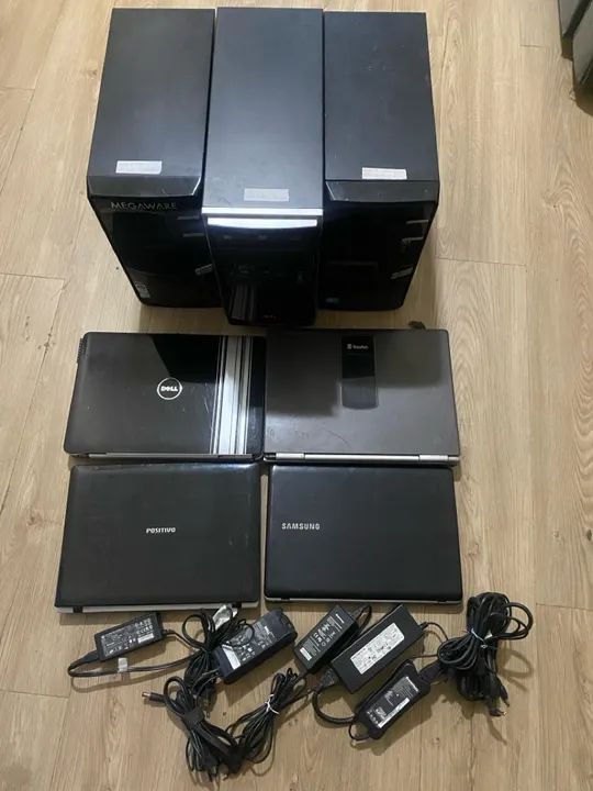 3 computador Windows 4 notebooks Dell Samsung 