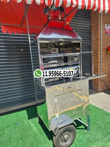 carrinho de churrasco espetinho toldo