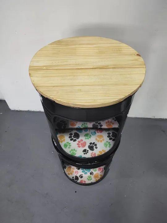 Bistrô em tambores com estante porta objetos ou para seus PETs  - Foto 4