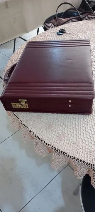 Maleta de Couro Marrom Atlantic Vintage - Foto 2