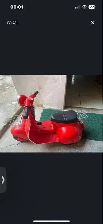 Moto elétrica infantil vermelha 450