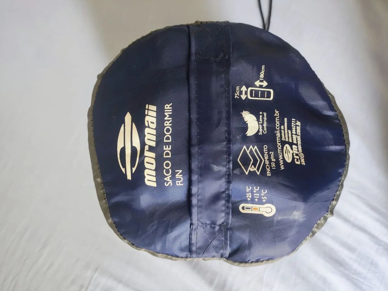 Saco De Dormir Impermeável Mormaii Fun - Azul e Cinza - Foto 2