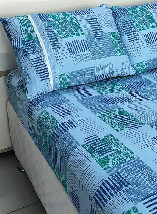 Lençol de elástico malha 100% algodão. 