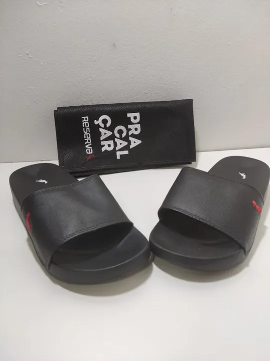 Chinelo Slide Preto Reserva N° 34 Ótimo Preço