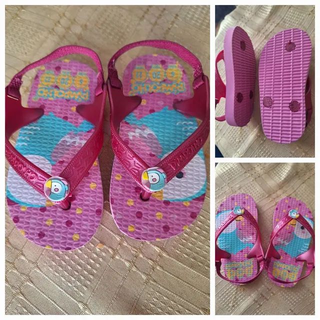 Chinelo infantil com elástico 