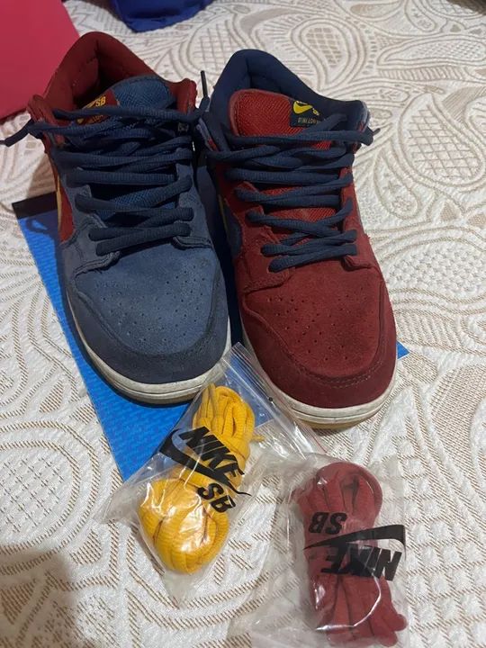 Nike Dunk Low SB - Azul e Vermelho TAM 40 - Foto 2