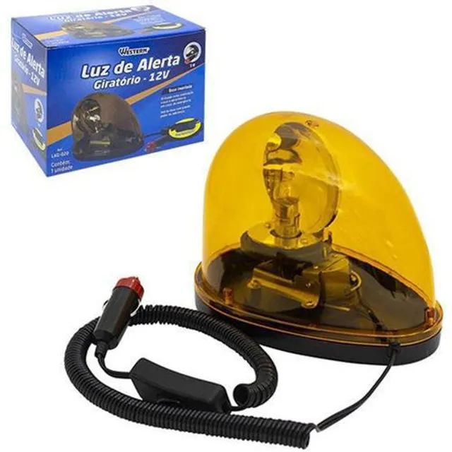Luz De Alerta Giratoria Oval Base Imentada 9395407