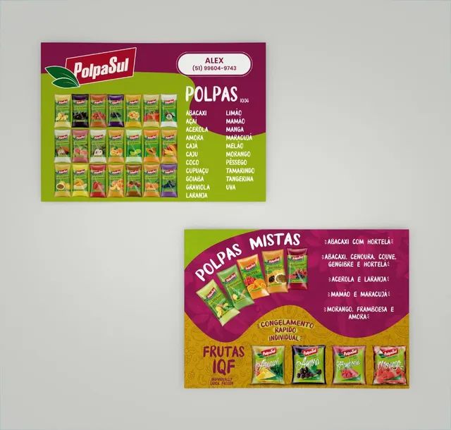 Polpa de Frutas congeladas natural 