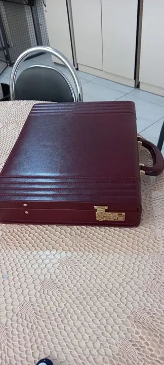 Maleta de Couro Marrom Atlantic Vintage