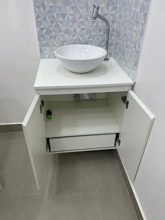 Lavabo lavatório planejado completo com Cuba e torneira deca - Foto 2