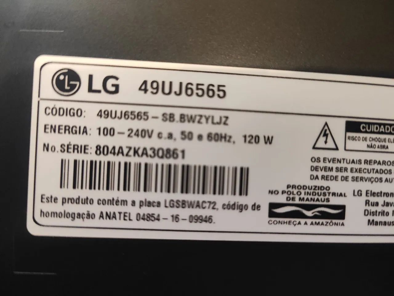 TV LG 49  com defeito led - Foto 2