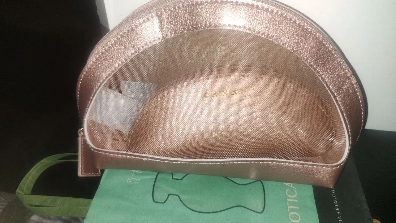 Necessaire 2 em 1 Rosa Dourada Boticario 