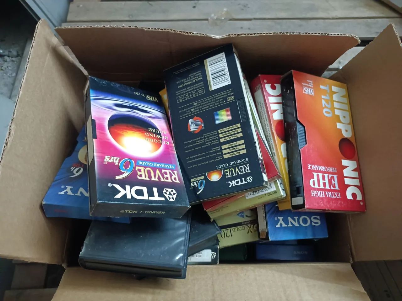 VHS fita cassete retirada no local