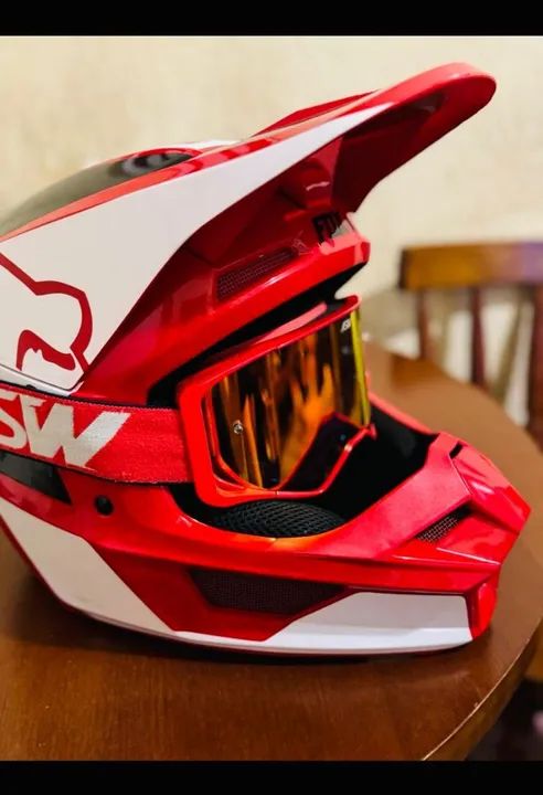 Capacete Fox V1 - Vermelho N° 60 - Foto 3
