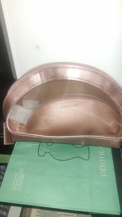 Necessaire 2 em 1 Rosa Dourada Boticario  - Foto 2
