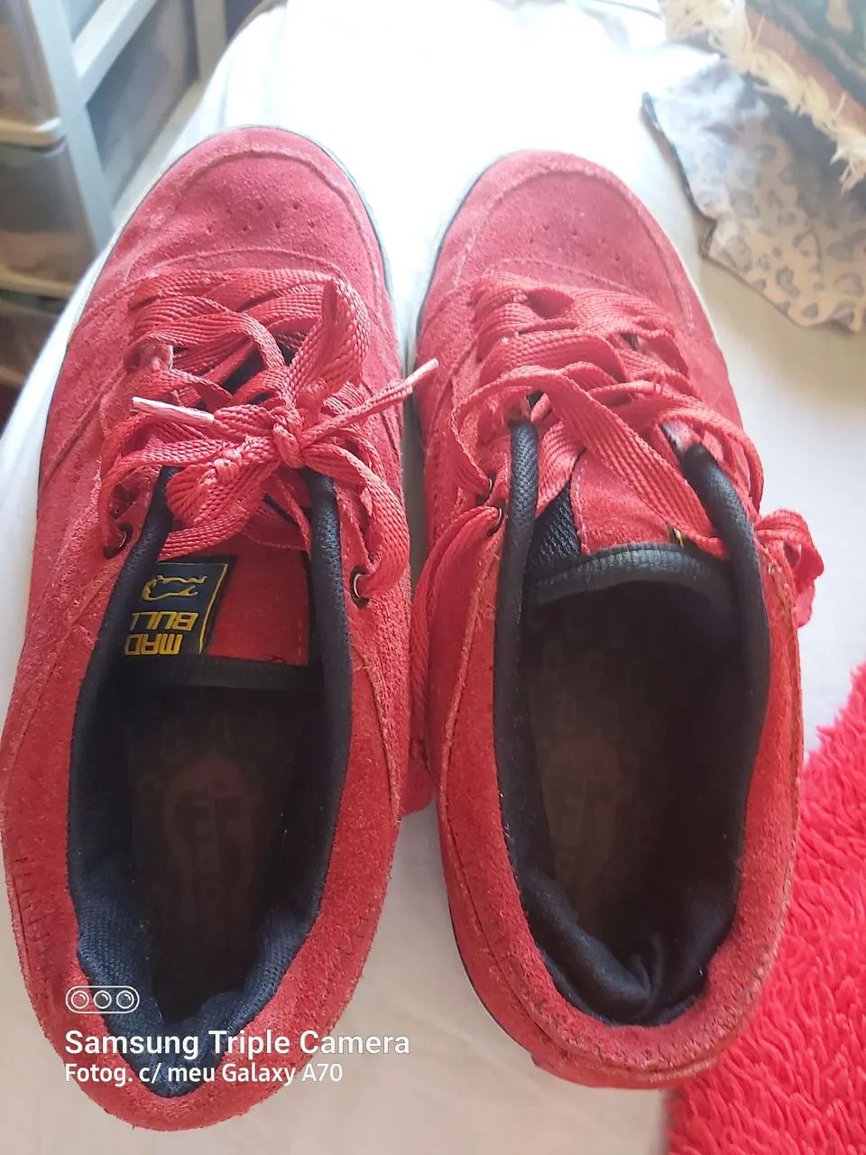 Tênis Mad Bull camurça vermelho 44 - Foto 3