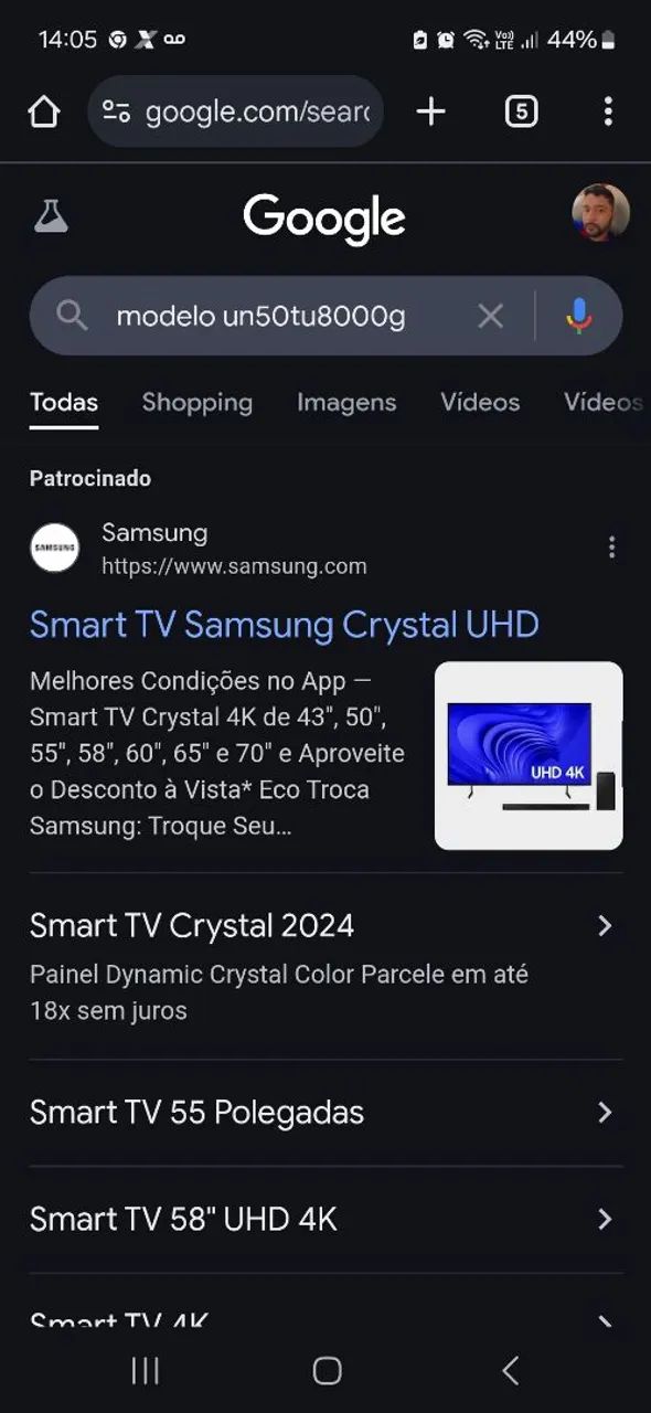 Smart TV Samsung Crystal UHD 50"